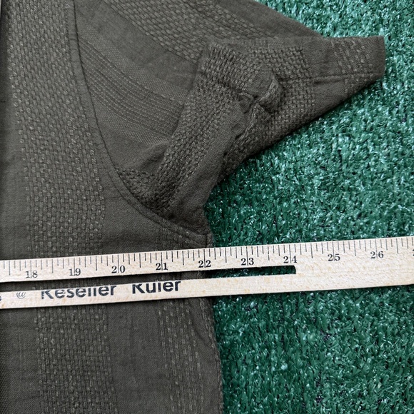 Abercrombie & Fitch Button Up Shirt Men's Size S Green Short Sleeve Summer Linen - Picture 5 of 6